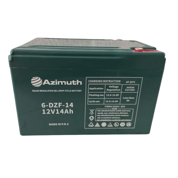 Azimuth 12V 14Ah Elektrikli Bisiklet Aküsü
