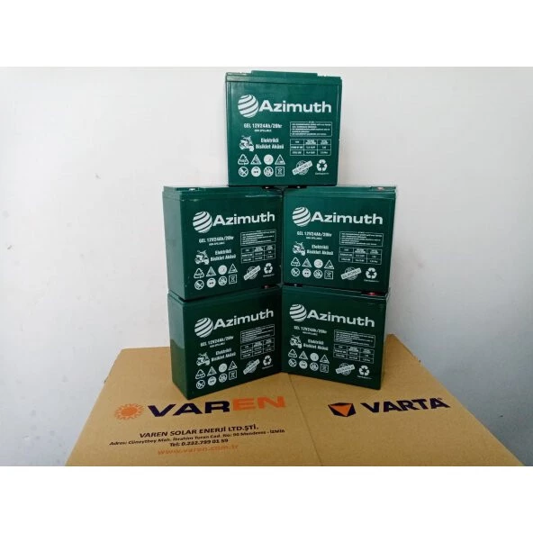 Azimuth 12V 24Ah Elektrikli Bisiklet Aküsü 5'li Set