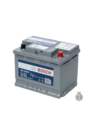 Bosch 12V 62 Ah S4 043 - 60 Ah Kasası Akü Bosch S4 043 Silver 12V 62Ah 540A (EN) Akü