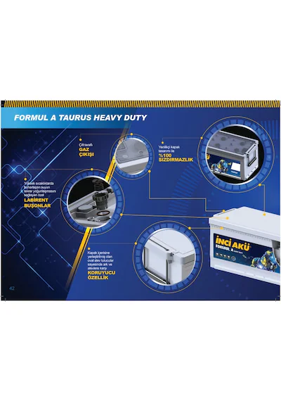 Inci Akü Formul A Taurus 12V 180Ah 1200A (EN) Akü