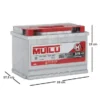 Mutlu Akü 12 V 72 Ah 700 Sae 640 A En ÖLÇÜLÜ Mutlu EFB 12V 70Ah 760A (EN) Akü