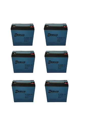 Orbus 12V 24 Ah Elektrikli Bisiklet Aküsü 6'lı Set Orbus 12V 24Ah Elektrikli Bisiklet Aküsü 6'lı Set