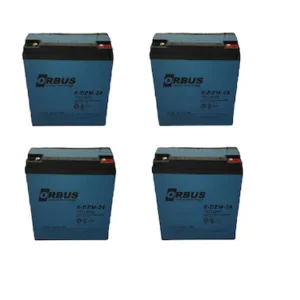 Orbus 12V 24Ah Elektrikli Bisiklet Aküsü 4'lü Set