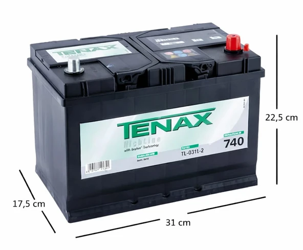Tenax 12V 91 Ah 740 A EN Varta Akü Üretimi ÖLÇÜLÜ Tenax 12V 90Ah 740A (EN) Varta Akü Üretimi Akü