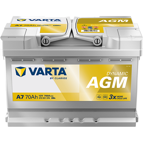 Varta Dynamic AGM A7 / E39 12V 70Ah 760A (EN) Akü
