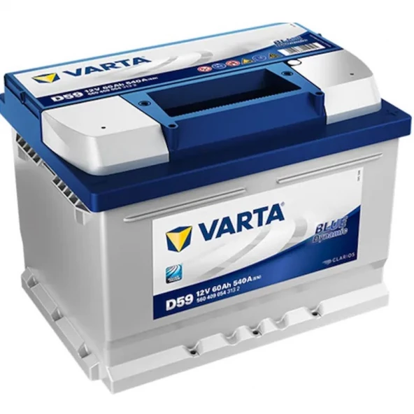 Varta Blue Dynamic D59 Alçak Tip 12 V 60 Ah 540 A(En) Akü Varta Blue Dynamic D59 Alçak Tip 12V 60Ah 540A (EN) Akü