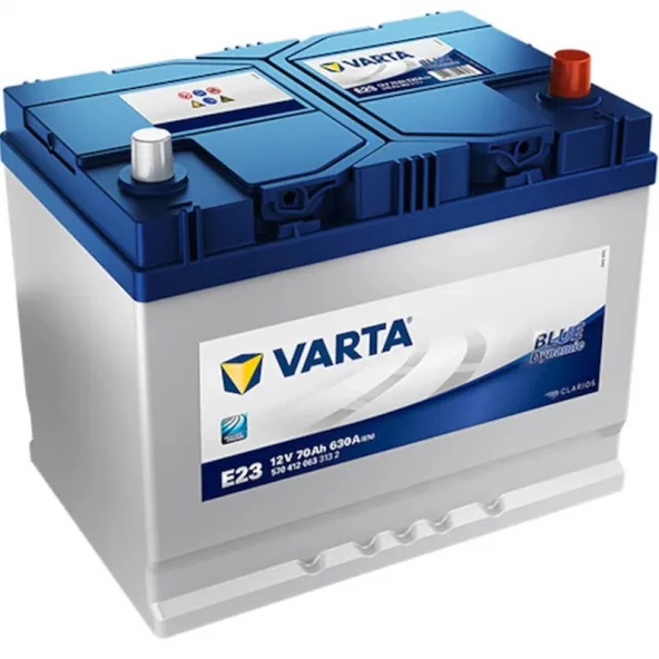 Varta Blue Dynamic E23 12 V 70 Ah 630 A(En) Akü Varta Blue Dynamic E23 12V 70Ah 630A (EN) Akü