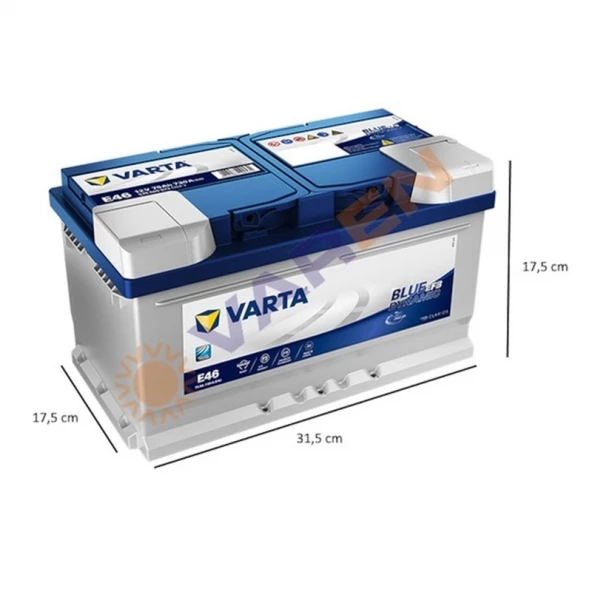 Varta Blue Dynamic EFB E46 12V 75Ah 730A (EN) Akü