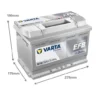 Varta Blue Dynamic EFB N70 12V 70Ah 760A (EN) Akü