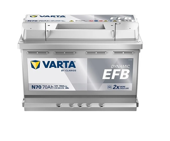 Varta Blue Dynamic EFB N70 12V 70Ah 760A (EN) Akü