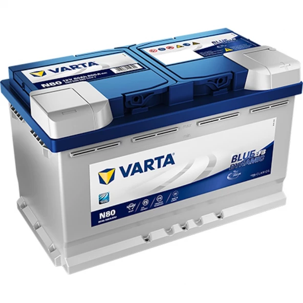 Varta Blue Dynamic EFB N80 12V 80Ah 800A (EN) Akü