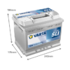 Varta D24 60Ah 540A 12V Blue Dynamic ölçülü yeni Varta Blue Dynamıc D24 12V 60Ah 540A (EN) Akü