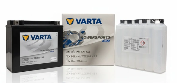 Varta Powersports AGM YTX20L-BS 12V 18Ah 250A (EN) Motosiklet Aküsü