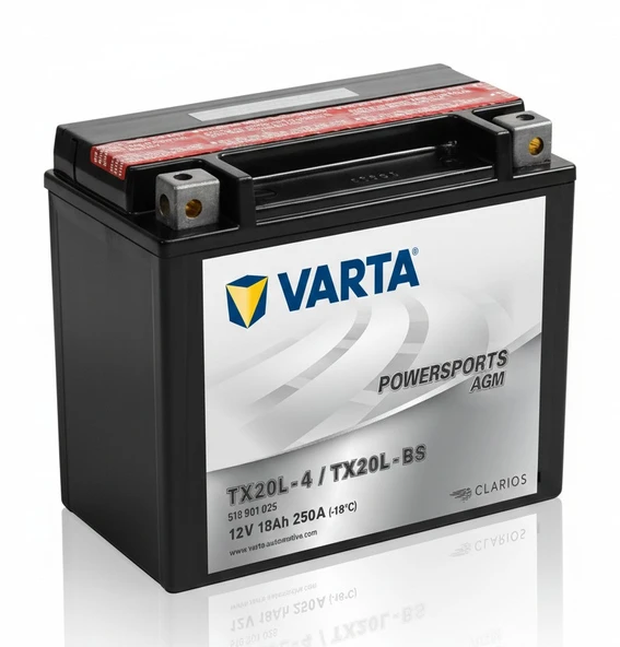 Varta Powersports AGM YTX20L-BS 12V 18Ah 250A (EN) Motosiklet Aküsü