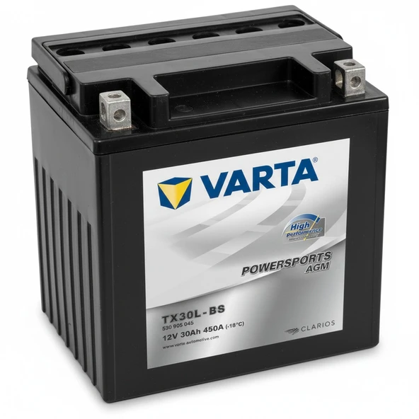 Varta Powersports YTX30L-BS AGM 12 V 30 Ah 450 CCA Motosiklet Aküsü Varta Powersports YTX30L-BS AGM 12V 30Ah 450A (EN) Motosiklet Aküsü