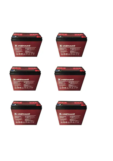 Yiğit 12v 24 Ah Jel Motorsiklet Akü 6'lı Set Yiğit 12V 24Ah Elektrikli Bisiklet Aküsü 6'lı Set