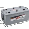Ako Prestige 12V 230Ah 1220A Start Stop Efb Akü ÖLÇÜLÜ 11622 Ako Prestige (PETLAS ÜRETİMİ) 12V 230Ah 1220A Start Stop Efb Akü