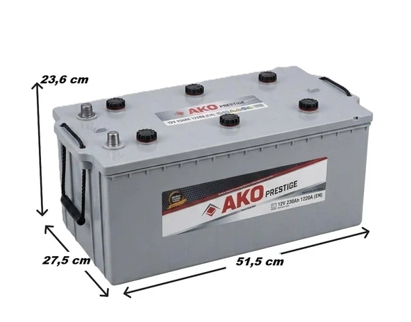Ako Prestige 12V 230Ah 1220A Start Stop Efb Akü ÖLÇÜLÜ 11622 Ako Prestige (PETLAS ÜRETİMİ) 12V 230Ah 1220A Start Stop Efb Akü