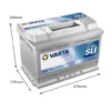 E11 SLI ÖLÇÜLÜ Varta Blue Dynamic E11 12V 74Ah 680A (EN) Akü