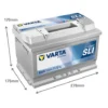 E43 YENİ KASA ÖLÇÜLÜ Varta Blue Dynamic E43 Basık Tip 12V 72Ah 680A (EN) Akü