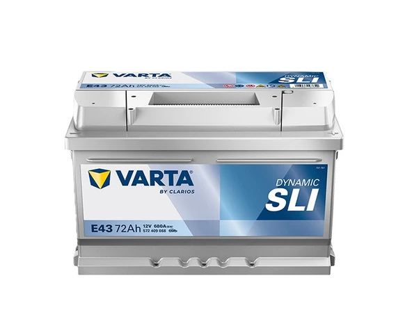 E43 YENİ KASA Varta Blue Dynamic E43 Basık Tip 12V 72Ah 680A (EN) Akü