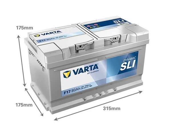 Varta Blue Dynamic F17 12V 80Ah 740A (EN) Akü
